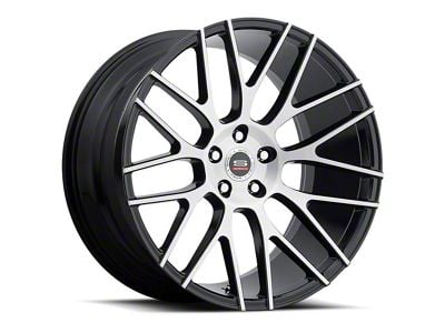 Spec-1 SPL-001 Gloss Black and Brushed 5-Lug Wheel; 22x9; 38mm Offset (05-15 Tacoma)