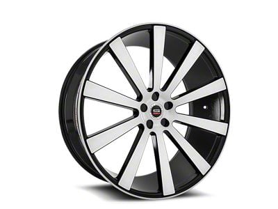 Spec-1 SPL-002 Gloss Black and Brushed 5-Lug Wheel; 22x9; 38mm Offset (05-15 Tacoma)