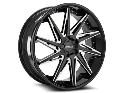 Spec-1 SPL-005 Gloss Black and Milled 5-Lug Wheel; 24x9; 35mm Offset (05-15 Tacoma)