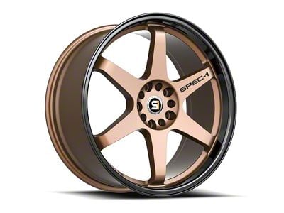 Spec-1 SPT-33 Matte Bronze and Black Lip 5-Lug Wheel; 17x8; 38mm Offset (05-15 Tacoma)