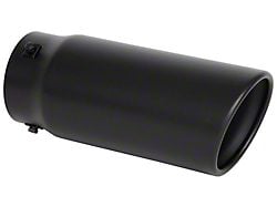 Spectre Slant Cut Style Exhaust Tip; 4.50-Inch; Black (Fits 2.75 to 3.75-Inch Tailpipe)