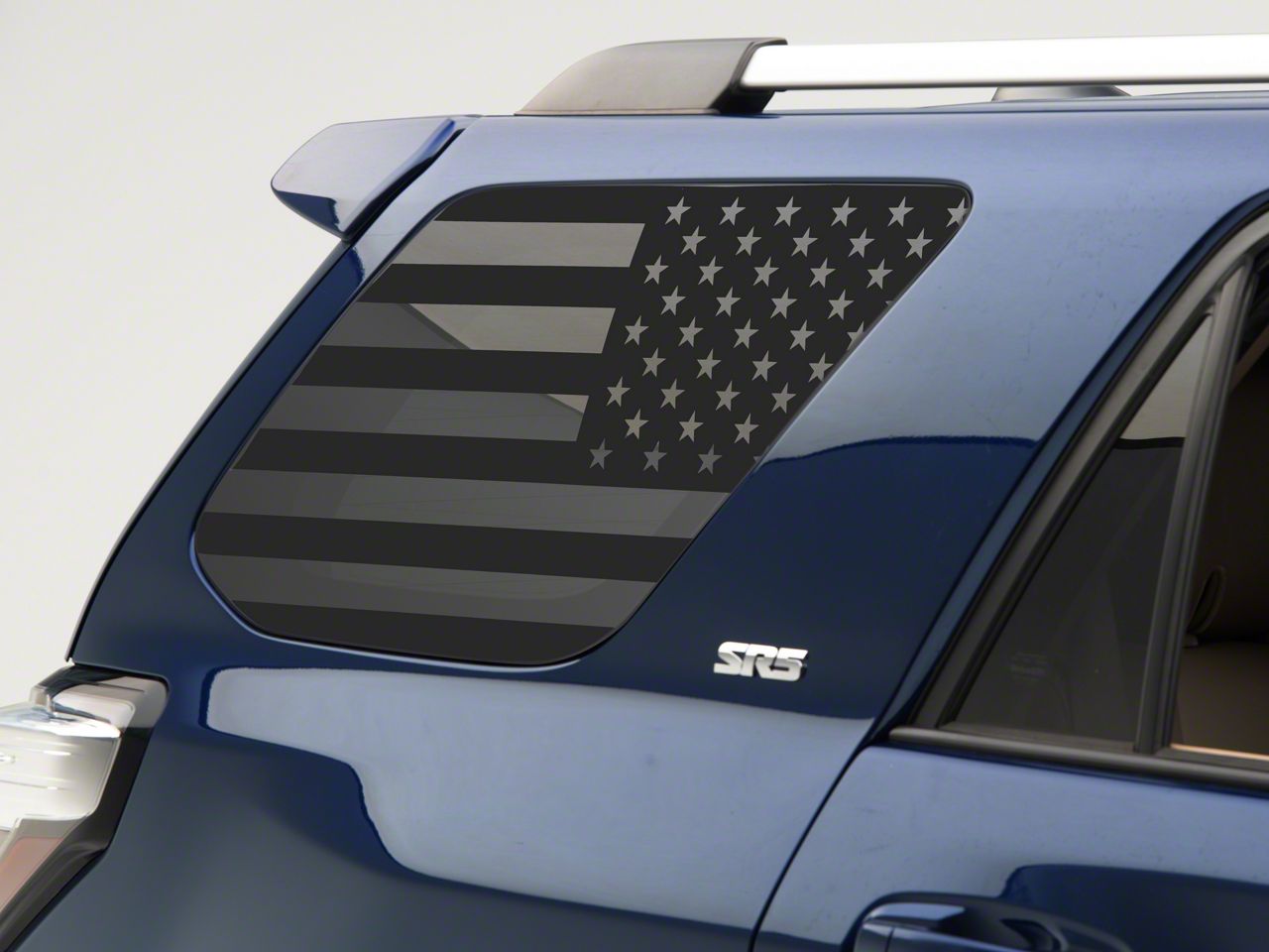 SEC10 Toyota 4-Runner Quarter Window Flag Decal; Matte Black TR25299 ...