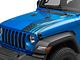 SEC10 Half Hood Flag Decal; Gloss Black (20-24 Jeep Gladiator JT)