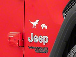 SpeedForm Trex and Vehicle Silhouette Decal; White (Universal; Some Adaptation May Be Required)