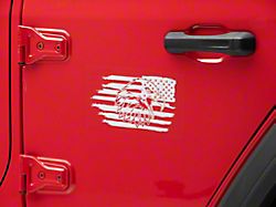 SEC10 Eagle Distress Novelty Decal; White (Universal; Some Adaptation May Be Required)