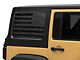 SEC10 Distressed Flag Hard Top Window Decal; Matte Black (07-18 Jeep Wrangler JK 4-Door)