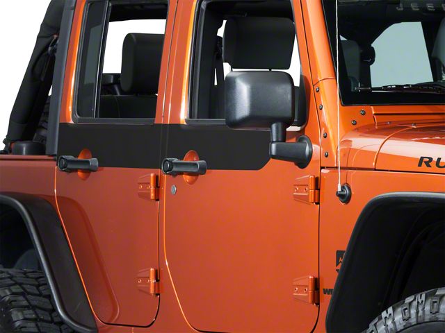 SEC10 Door Accents; Matte Black (07-18 Jeep Wrangler JK 4-Door)