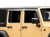 RedRock Window Deflectors; Front and Rear; Smoked (07-18 Jeep Wrangler JK 4-Door)