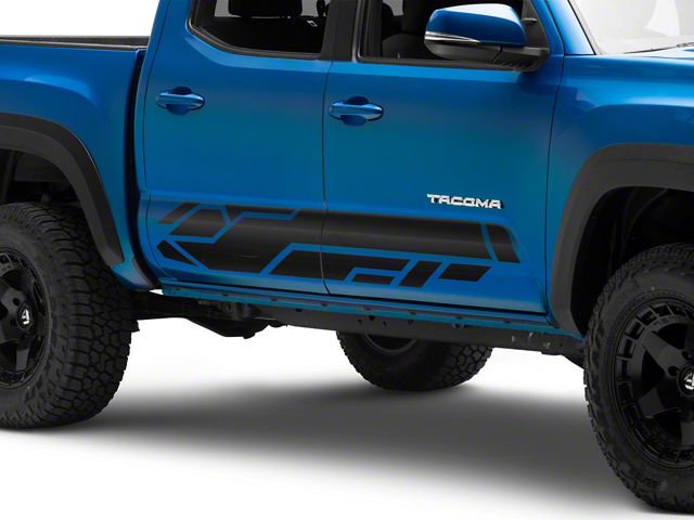 SEC10 Lower Side Graphic; Gloss Black (05-24 Tacoma)
