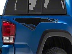 SEC10 Rear Bed Graphic; Gloss Black (05-24 Tacoma)