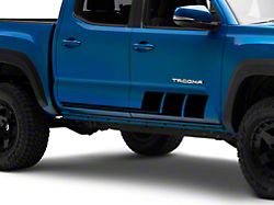 SEC10 Side Stripes; Matte Black (05-25 Tacoma)