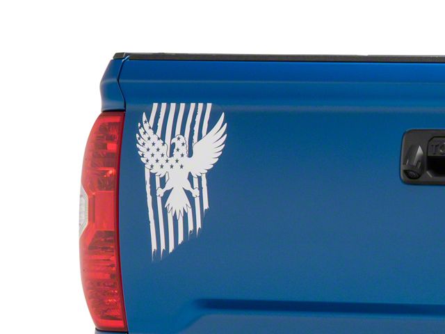 SEC10 Eagle Stars and Stripes Decal; White (Universal; Some Adaptation May Be Required)