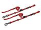 SpeedStrap 1-Inch x 10-Foot Cam-Lock Tie Downs with Snap S-Hooks and Soft-Tie; Red