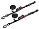 SpeedStrap 1-Inch x 15-Foot Ratchet Tie Downs with Snap S-Hooks and Soft-Tie; Black