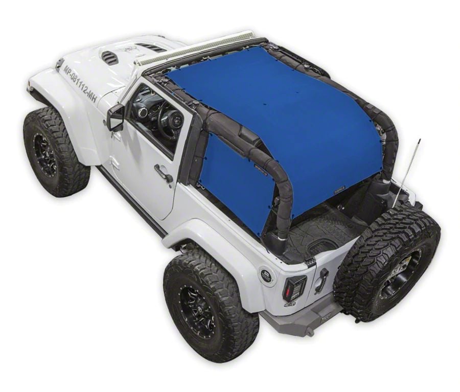 Spiderweb Shade Jeep Wrangler Shadecage Trail Mesh Top; Blue Sws-shdcag 