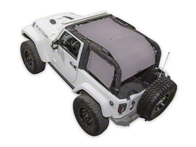 SpiderWeb Shade ShadeCage Trail Mesh Top; Gray (07-18 Jeep Wrangler JK 2-Door)