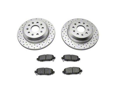 RedRock Solid Brake Rotor and Pad Kit; Rear (18-24 Jeep Wrangler JL)