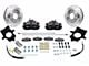 SSBC-USA Rear Disc Brake Conversion Kit with Built-In Parking Brake Assembly and Cross-Drilled/Slotted Rotors; Black Calipers (95-01 Jeep Cherokee XJ)