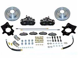 SSBC-USA Rear Disc Brake Conversion Kit with Built-In Parking Brake Assembly and Vented Rotors; Black Calipers (95-01 Jeep Cherokee XJ)