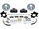 SSBC-USA Rear Disc Brake Conversion Kit with Built-In Parking Brake Assembly and Vented Rotors; Black Calipers (95-01 Jeep Cherokee XJ)