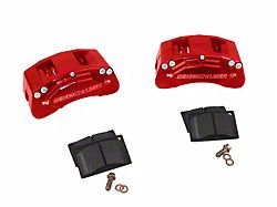 SSBC-USA M4-Moab Rear 4-Piston Caliper and Performance Brake Pad Upgrade Kit; Red Calipers (07-18 Jeep Wrangler JK)