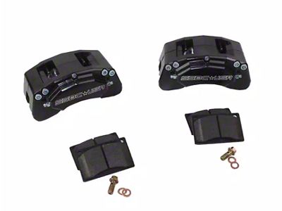 SSBC-USA M6-Moab Front 6-Piston Caliper and Performance Brake Pad Upgrade Kit; Black Calipers (07-18 Jeep Wrangler JK)