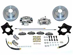 SSBC-USA Rear Disc Brake Conversion Kit with Built-In Parking Brake Assembly and Vented Rotors; Zinc Calipers (87-89 Jeep Wrangler YJ)