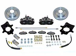 SSBC-USA Rear Disc Brake Conversion Kit with Built-In Parking Brake Assembly and Vented Rotors; Black Calipers (97-06 Jeep Wrangler TJ w/ Dana 35 Rear Axle)