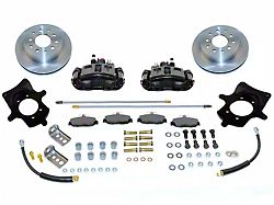 SSBC-USA Rear Disc Brake Conversion Kit with Built-In Parking Brake Assembly and Vented Rotors; Black Calipers (90-95 Jeep Wrangler YJ)