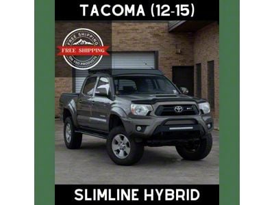 Southern Style Offroad Slimline Front Bumper with 20-Inch Baja Designs S8 Light Bar Cutout and Bull Bar; Black (12-15 Tacoma)