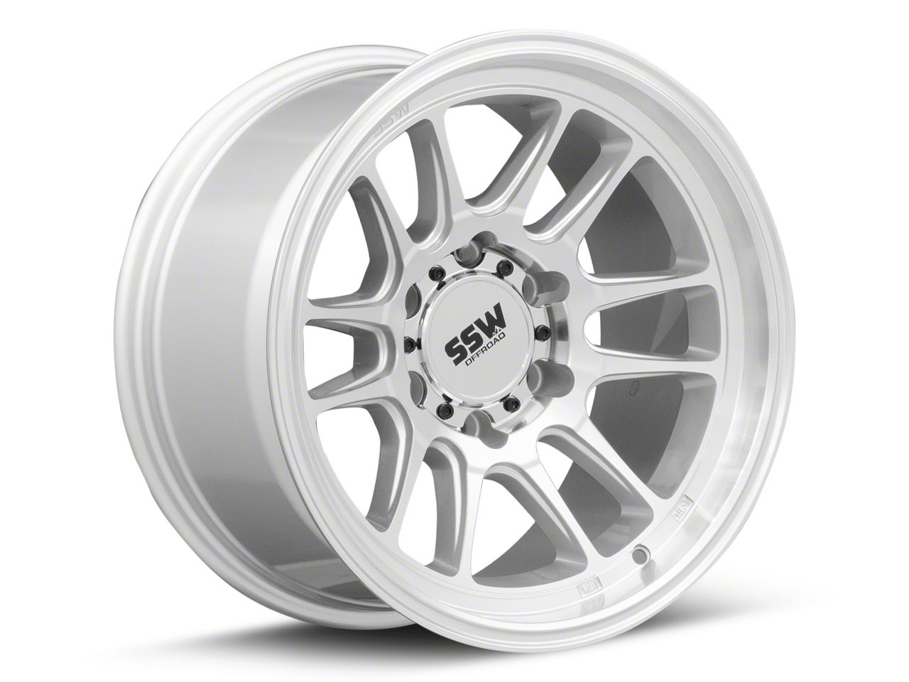 SSW Off-Road Wheels Tacoma Raptor Machined Silver 6-Lug Wheel; 17x9 ...