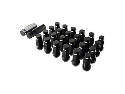 SSW Off-Road Wheels Black Closed Ended Lug Nuts; 12x1.50mm; Set of 24 (05-23 Tacoma)