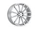 Status Mastadon Silver with Brushed Machined Face 6-Lug Wheel; 22x9.5; 15mm Offset (04-15 Titan)