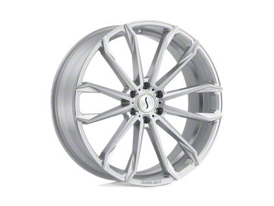 Status Mastadon Silver with Brushed Machined Face 6-Lug Wheel; 20x9; 15mm Offset (21-24 Bronco, Excluding Raptor)