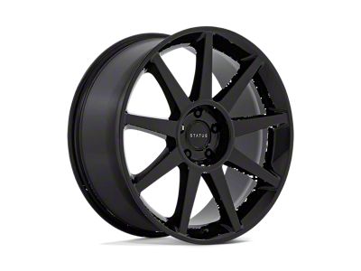 Status Mammoth Gloss Black Wheel; 22x9.5; 30mm Offset (84-01 Jeep Cherokee XJ)