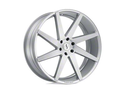 Status Brute Silver with Brushed Machined Face Wheel; 22x9.5; 35mm Offset (05-10 Jeep Grand Cherokee WK)