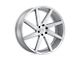 Status Brute Silver with Brushed Machined Face Wheel; 22x9.5; 35mm Offset (05-10 Jeep Grand Cherokee WK)