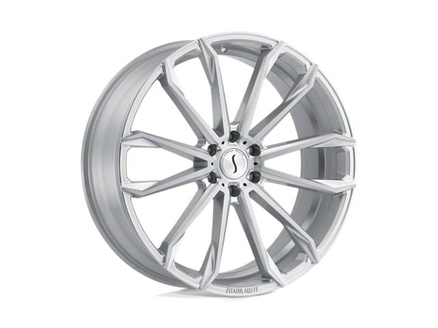 Status Mastadon Silver with Brushed Machined Face Wheel; 22x9.5 (05-10 Jeep Grand Cherokee WK)