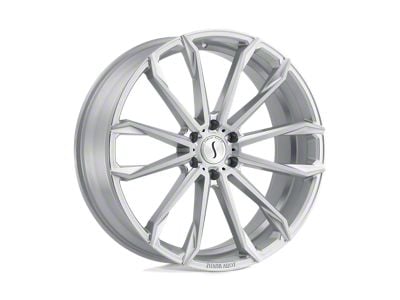 Status Mastadon Silver with Brushed Machined Face 6-Lug Wheel; 22x9.5; 15mm Offset (2024 Tacoma)