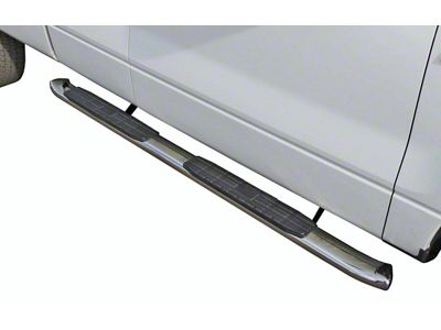 4X Series 4-Inch Oval Side Step Bars; Stainless Steel (05-23 Tacoma Access Cab)