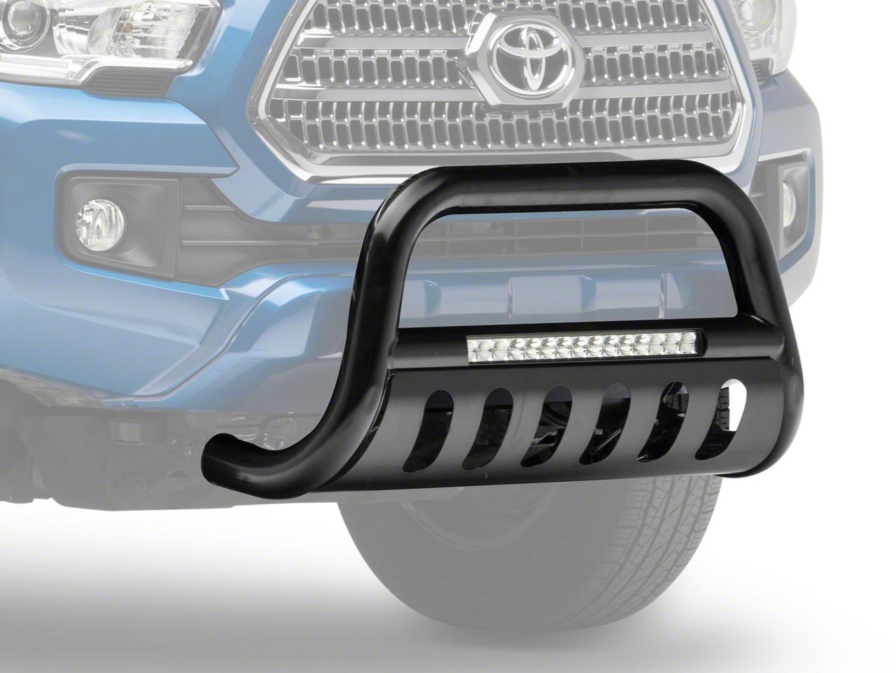 Tacoma Bull Bar With 20-Inch LED Light Bar; Semi-Gloss Black (16-23 ...