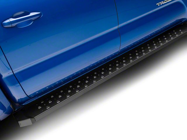 STX600 Running Boards; Black (05-23 Tacoma Double Cab)