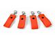 Steinjager Zipper Pull/Key Chain Fob; Orange; 4-Pack