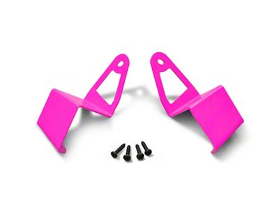 Steinjager 50-Inch LED Light Bar Windshield Frame Mounting Brackets; Hot Pink (97-06 Jeep Wrangler TJ)