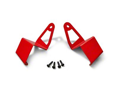 Steinjager 50-Inch LED Light Bar Windshield Frame Mounting Brackets; Red Baron (97-06 Jeep Wrangler TJ)