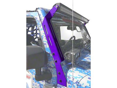 Steinjager A-Pillar LED Light Mount Brackets; Sinbad Purple (07-18 Jeep Wrangler JK)