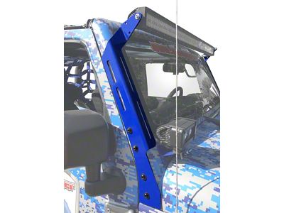 Steinjager A-Pillar LED Light Mount Brackets; Southwest Blue (07-18 Jeep Wrangler JK)