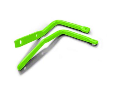 Steinjager A-Pillar Mounted Mirror and Leg Kit; Neon Green (07-18 Jeep Wrangler JK)