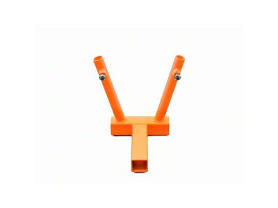 Steinjager Hitch Mounted Dual Flag Holder; Fluorescent Orange (Universal; Some Adaptation May Be Required)