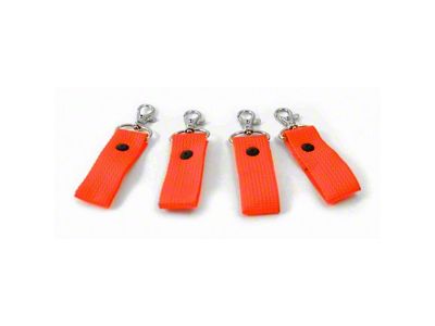 Steinjager Zipper Pull/Key Chain Fob; Orange; 4-Pack